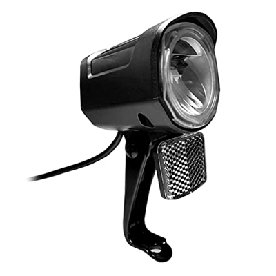 wueiooskj Faro de bicicleta eléctrica LED Soporte ajustable Linterna Luz Conector