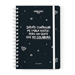 Puterful - Agenda anual 2023 – Mala hostia – Planificador – Semana vista – Agenda con mensajes divertidos – Tamaño A5 – 12 meses - De Enero 2023 a Dic características