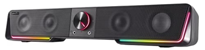 Speedlink Gravity RGB Barra de Sonido estéreo - Altavoz con conexión Bluetooth para Smartphone/Tablet, iluminación RGB, Conector para Auriculares y mi