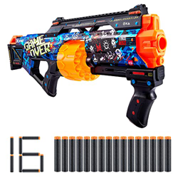 X-Shot Skins 46923 - Pistola de juguete con 16 dardos de espuma para niños / Pistola para niños, juguetes de puntería / Escopeta de juguete, pistola d características
