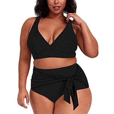 Trajes de Baño Mujer con Relleno y Push Up 2022 Bikinis Talla Grande Mujer 2 Piezas Halter Acolchado Bra Bañador Natación Mujer Braga Alta Control de 