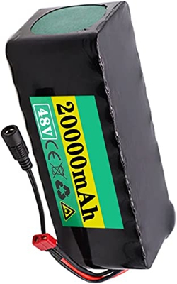 stdpcxz Batería De Bicicleta Eléctrica 48V 20AH Batería De Iones De Litio De Litio para 1000W 750W 500W 450W 350W 250W 200W, con Cargador 48V 20AH,XT6