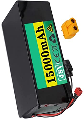 stdpcxz Batería De Bicicleta Eléctrica Ebike De 48V 15Ah, Paquete De Batería De Iones De Litio 18650, BMS,con Cargador 54.6V 2A, para Motores De 200W 