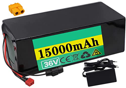 stdpcxz Batería De Bicicleta Eléctrica 36V, 15AH Batería De E-Bike Batería De Iones De Litio con Cargador, para 200W 250W 350W 450W 500W 750W Motor 36 características