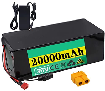 stdpcxz Batería Litio Bicicleta Eléctrica 36V Batería 20 Ah para 750W 500W 450W 350W 250W 200W Motocicleta Eléctrica Scooter Eléctrico con Cargador + 
