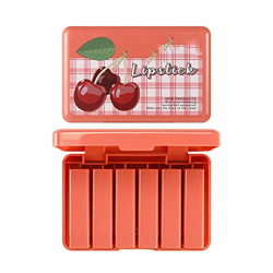 Maquillaje Labiales Juego de pintalabios de muestra de Color, 6 pintalabios de Color Nude, juego de cerezas, taza antiadherente, brillo de labios , br en oferta