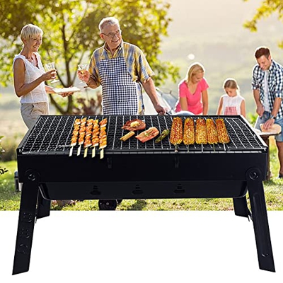 Barbacoa de carbón vegetal de acero inoxidable pequeña barbacoa portátil barbacoa al aire libre barbacoa desmontable barbacoa picnic jardín terraza ca