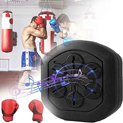 XHNCXHX Muro De Boxeo ElectróNico Musical, MáQuina De Boxeo Inteligente con Luces Y Guante De Boxeo, Equipos De Entrenamiento De Sacos De Boxeo para A
