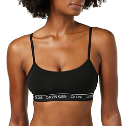 Calvin Klein Unlined Bralette Average Sujetador, Black, L para Mujer precio