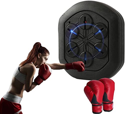 DOZIRA Máquina de Boxeo Equipo Interior Montado en la Pared Máquina de Boxeo Musical, Boxeo electrónico, Objetivo de reacción, Objetivo de Pared de Ri