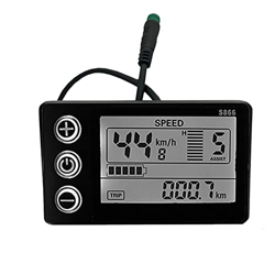 Daroplo Pantalla eléctrica de la bicicleta 24V/36V/48V impermeable LCD S866 Panel controlador Panel de instrumentos para bicicleta eléctrica E-Bike en oferta