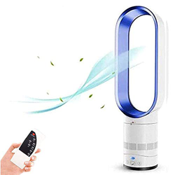 Tower Fan Tower Fan with Remote Space-Saving Portable Floor Bladeless Fan for Bedroom Living Rooms Office Pink (Blue) precio
