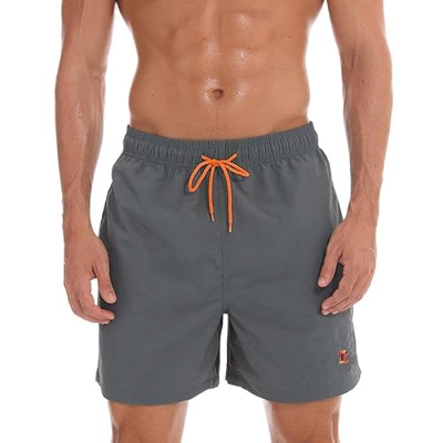 Tansozer Bañadores Hombre Surferos Pantalones Cortos Hombre Verano Bañador Natacion Hombre Secado Rápido Impermeable Swimming Shorts Gris M