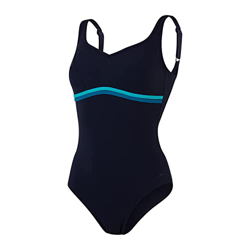 Speedo Contourluxe 1 Piece AF Traje de baño, Mujer, True Navy/Jade/Nordic Teal, 44 características