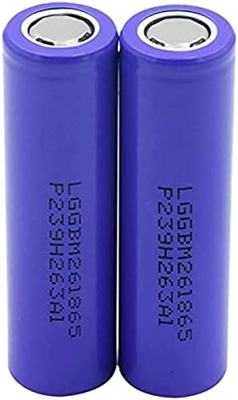 Baterías de Litio Superiores Planas 18650 3.7V 2600Mah 10A de la Capacidad Total para el Paquete de batería del Banco del Poder de 2