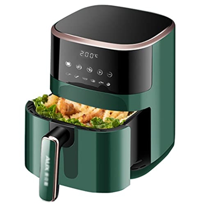 Freidoras Freidora De Aire Compacta De 4,7 L para El Hogar Máquina De Patatas Fritas De Gran Capacidad De 1200 W Sin Aceite Circulación De Aire Rápida