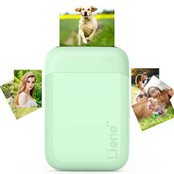 Mini Impresora Fotos Movil, Liene 2x3'' Impresora Fotográfica Smartphone con 5 Hojas Zink Adhesivas, Bluetooth 5.0, Compatible para iOS & Android, Peq en oferta