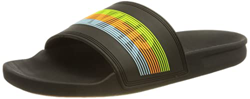 Quiksilver Rivi Wordmark Slide, Sandalia Hombre, Negro, Naranja y Azul, 42 EU características