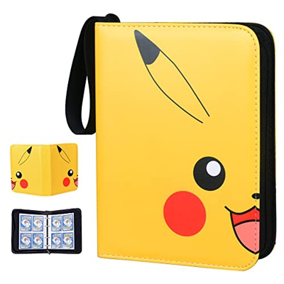 Álbum Cartas para Pokémon, con 4 bolsillos para tarjetas de juego TCG y colección de tarjetas coleccionables deportivas, capacidad de 50 páginas, 400 