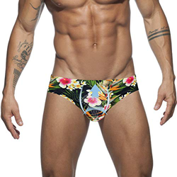 Shujin - Bañador para hombre, bikini hawaiano, estampado floral, elástico, transpirable, secado rápido de playa, natación a L características