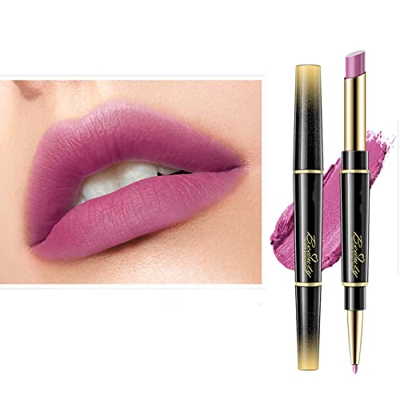 MQSHUHENMY Non-Stick Cup is Not Easy to Discolor Double-Ended Lip Pencil Matte Lipstick Makeup for Women, 14 Colors Double-Ended Lip Pencil Matte Lips
