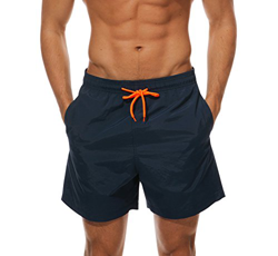 Pantalones cortos de playa para hombre, secado rápido, impermeables, pantalones cortos deportivos, traje de baño, azul marino, XL características