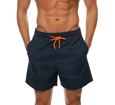Pantalones cortos de playa para hombre, secado rápido, impermeables, pantalones cortos deportivos, traje de baño, azul marino, XL