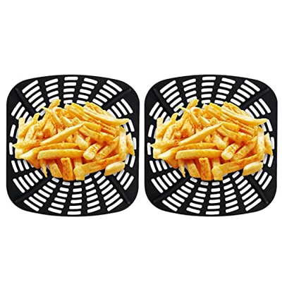 Pisamhid Alfombrilla de Silicona para Airfryer | Revestimientos de Silicona Reutilizables para freidoras de Aire - Revestimientos de Silicona Perforad