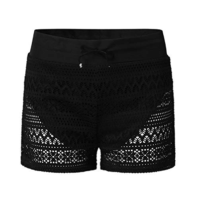 Auenix Ladies Shorts Lace Spring Swimming Shorts Ladies Shorts Black Boxer Plus Size Swimwear Disfraz interior especial, Negro , 3XL