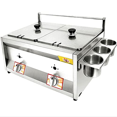 Freidora Profesional de Gas, freidora Profesional, freidora de Doble Tanque y Doble Cesta, para Restaurante Familiar y Comercial de Patatas Fritas, Us