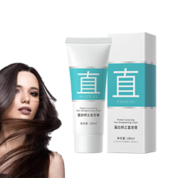 Protein Correcting Hair Straightening Cream, Hair Straightening Balm, Hair Nourishing Fast Smoothing Hair Straightener Cream for Curly Hair and Dry Ha precio
