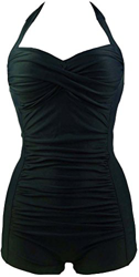PANOZON Mujer Vestido de Bañador Traje de Baño una Pieza para Playa y Mar Boyshorts (Large, Negro-16) precio