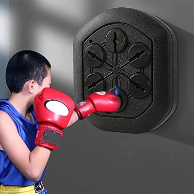 Blanco de Pared de Boxeo Electrónico de Música, Colchoneta de Boxeo De Blanco de Pared, Equipo de Boxeo de Coordinación Y Reacción de Ojo de Mano De V