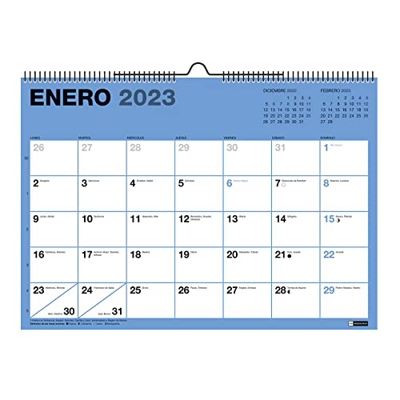 Miquelrius - Calendario de pared 2023 Chromat - tamaño A3 - con espacio para anotar - Español, MR28114