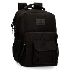 Pepe Jeans Denton, Mochila Para Portátil 15 6 Dos Compartimentos Hombre, Negro (Black), 31x44x15 Cms en oferta