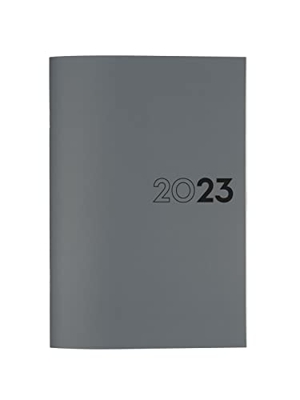 Finocam - Planificador Agenda 2023 Mes Vista Enero 2023 - Diciembre 2023 (12 meses), Y11 - 165x240 mm, Gris Internacional