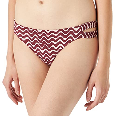 Women'secret Bikini Brief Brief Kenya Braguitas para Mujer, Burgundy Print, S