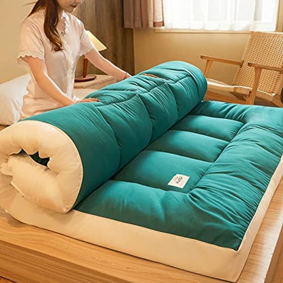 Colchón acolchado para el suelo, colchón de futón japonés plegable, colchón enrollable Tatami Mat, cojín portátil para dormir Dormitorio de estudiante