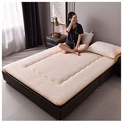 XOTAK Colchones de Futón Plegables Japoneses de Lana de Cordero Colchón de Piso Espesante de Colchón de Colchón de Topper Dormitorio de Alumno/Beige/1 características