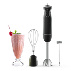 Batidora de Mano, Batidora de Inmersión 3 en 1 de Mano, Batidor de Huevos 500W, 6 Velocidades, sin BPA para Hacer Alimentos para Bebés, Batidos, Sopas en oferta