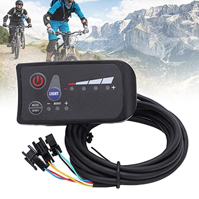 Pantalla LED para bicicleta eléctrica, panel de control de bicicleta eléctrica de 24 V Pantalla de alimentación LED 810 Instrumento LCD para control d