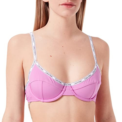 Calvin Klein Camiseta de Bikini Balconette-UW para Mujer, Helio Hue, 36B