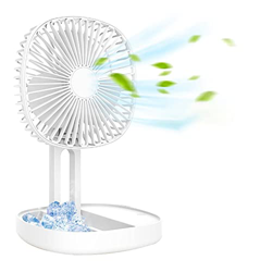 Warmzfh Ventilador de Escritorio PortáTil EléCtrico Ventilador con Pilas Ventilador de Mesa Plegable Ventilador USB Silencioso Ventilador Personal par características