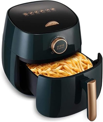 SILVOSWAN Horno de convección, freidora Digital, tostadora, freidora de Aire, con Capacidad de 4 l y Acabado de Acero Inoxidable, perillas Dobles, Pue