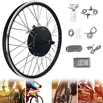 Kit De Conversión De Volante Giratorio De Rueda Trasera Eléctrica Para Motor De Bicicleta Eléctrica 20/24/26/27.5/28/29/700c Pulgadas,Con Pantalla Lcd