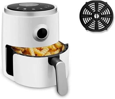 SILVOSWAN Freidora de aire, horno de aire caliente con 6 menús con pantalla táctil, freidora sin aceite de 1200 W, protección contra sobrecalentamient