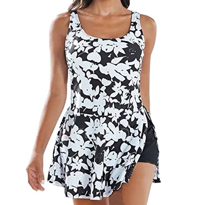 VEMOW Tankinis para Mujer Bañador Mujer Control de Abdomen Push up Cintura Alta Dos Piezas Tankini Talla Grande Trajes de Baño Natacion Ropa de Playa 