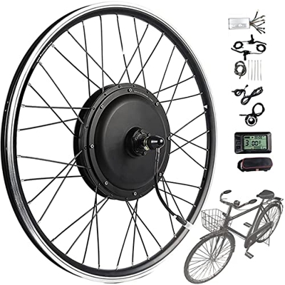 Kit De Bicicleta EléCtrica De Rueda Trasera 20/24/26/27.5/28/29/700C Pulgadas,Con Pantalla Lcd,Kit De ConversióN De Bicicleta EléCtrica De Volante Gir