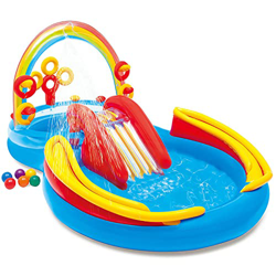 DICOINA Toboganes Inflables para Piscina, Espesar Piscina de Chorro de Agua Piscina para niños para el hogar, Piscina para niños con Chorro de Agua, H características
