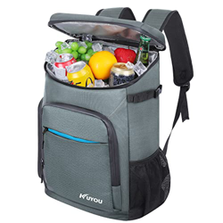 Mochila térmica a prueba de fugas, 35 L (48 latas), grande aislado para picnic con manta extra de pícnic, viajes de día, actividades familiares al air características